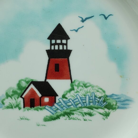 Corelle Outer Banks Salad Plates Corning Lighthouse Dessert Plates - Picture 5 of 5